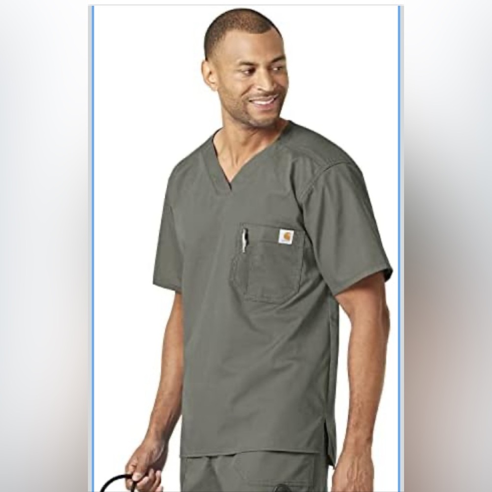 Carhartt Men’s Olive Short Sleeve Scrub rip stop tee